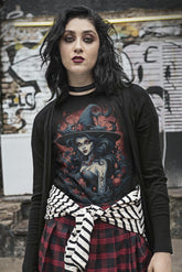 Camiseta gótica para los amantes de las camisetas de brujas, camisetas paganas, siniestros